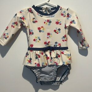Rufflebutts Swim Rash-guard one piece.  Size 6-12M.